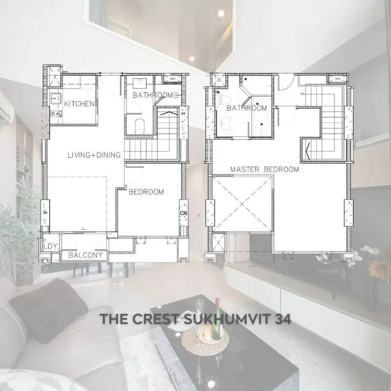 Duplex 2BR at The Crest Sukhumvit 34 with City View - Photo 3